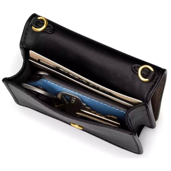 New Coach CX151 Mini Wallet on Chain Leopard Multi Animal Print - Picture 5 of 7